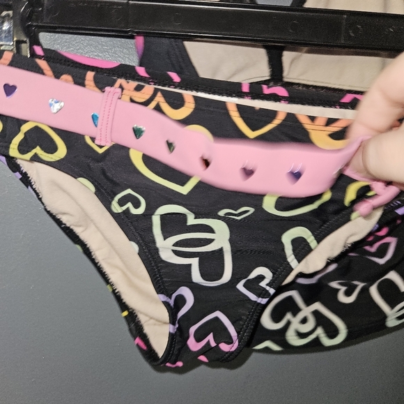 Total Girl Girls Heart Tankini Size 10 - Picture 7 of 10